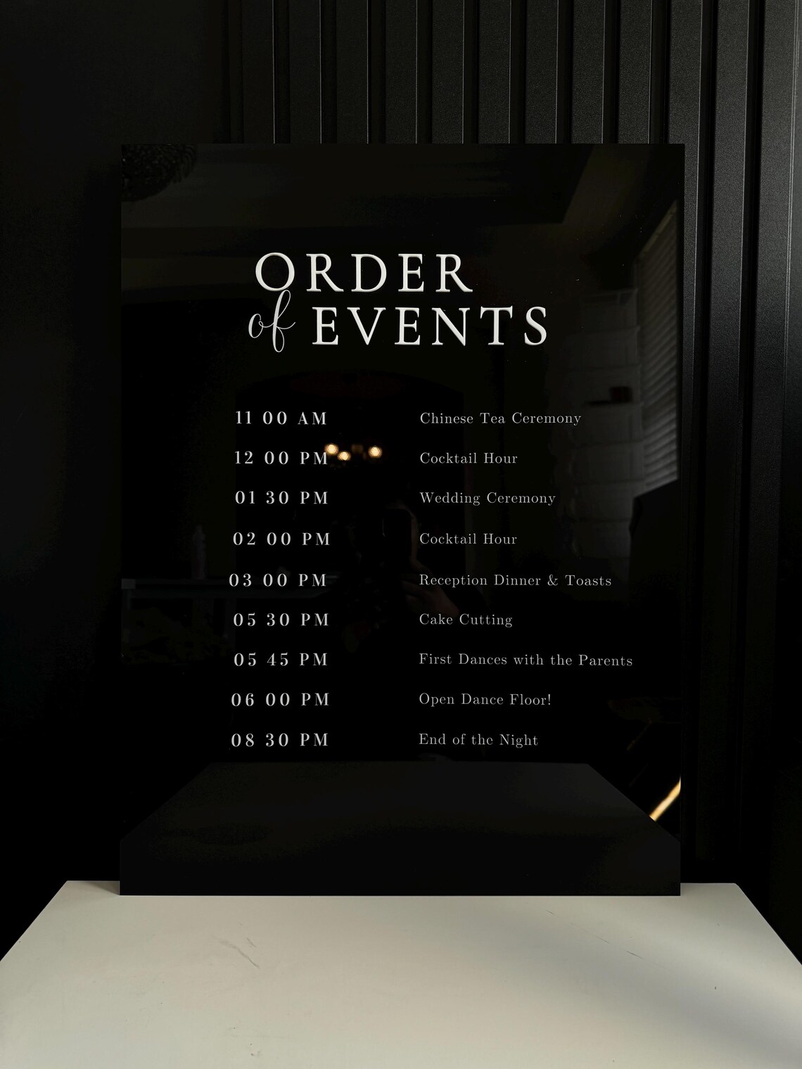 Order of Events Acrylic Signage I - Image 2