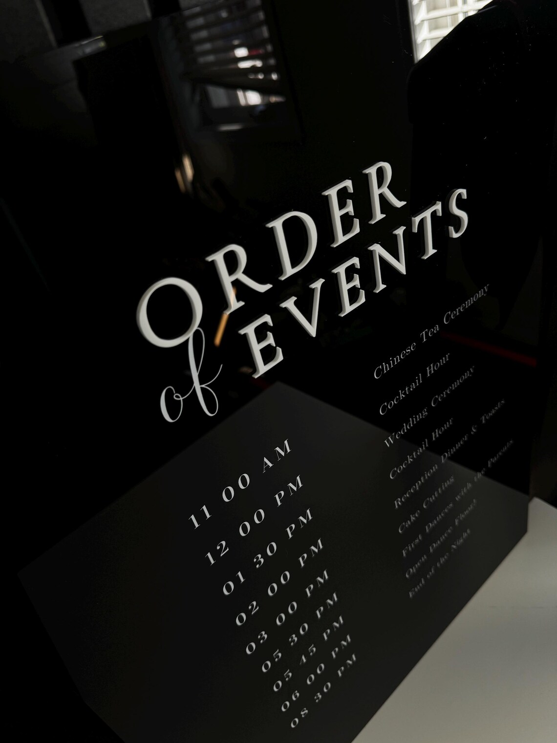Order of Events Acrylic Signage I - Image 3