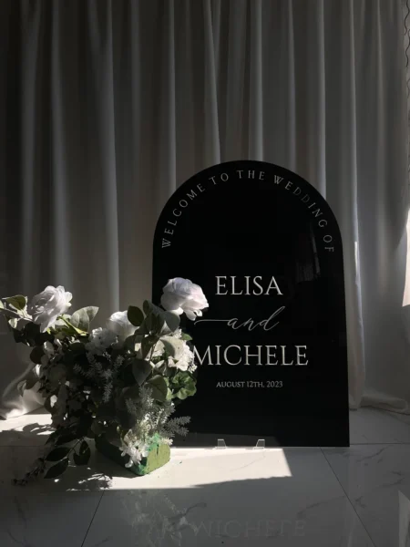 Capella II– 3D Acrylic Wedding Welcome Sign
