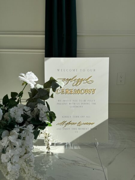 Unplugged Ceremony Acrylic Signage I