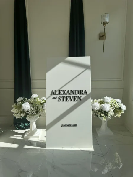 Verona IV – 3D Acrylic Wedding Welcome Sign