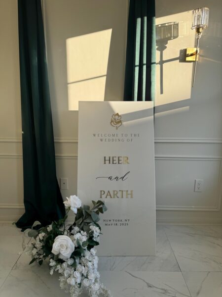 Nila II β 3D Acrylic Wedding Ceremony Sign
