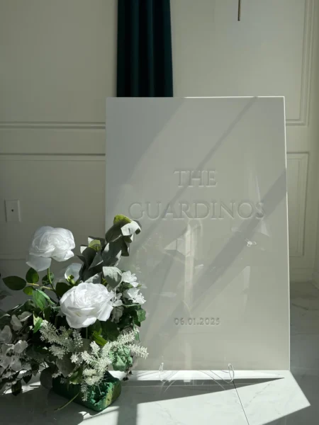 Verona III β 3D Acrylic Wedding Welcome Sign