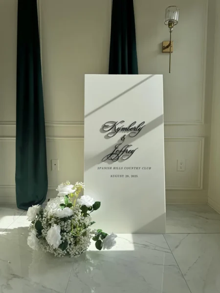 Verona IV – 3D Acrylic Wedding Welcome Sign