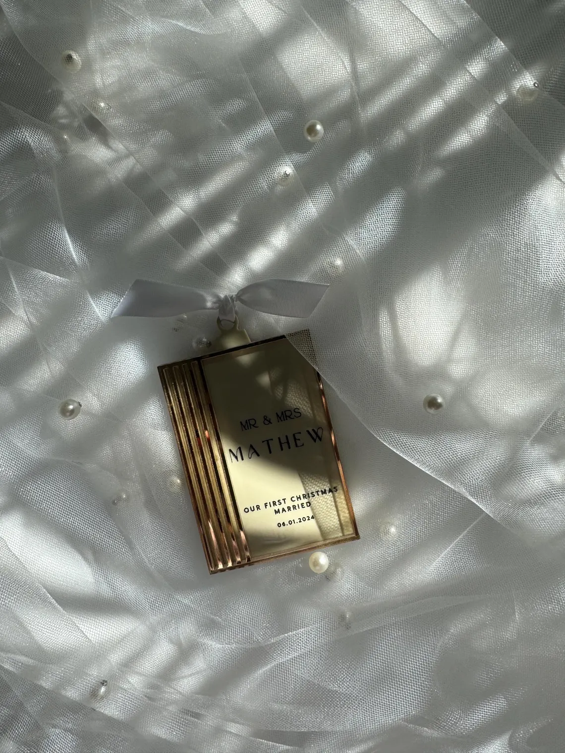 First Christmas Married Ornament VII - Image 6