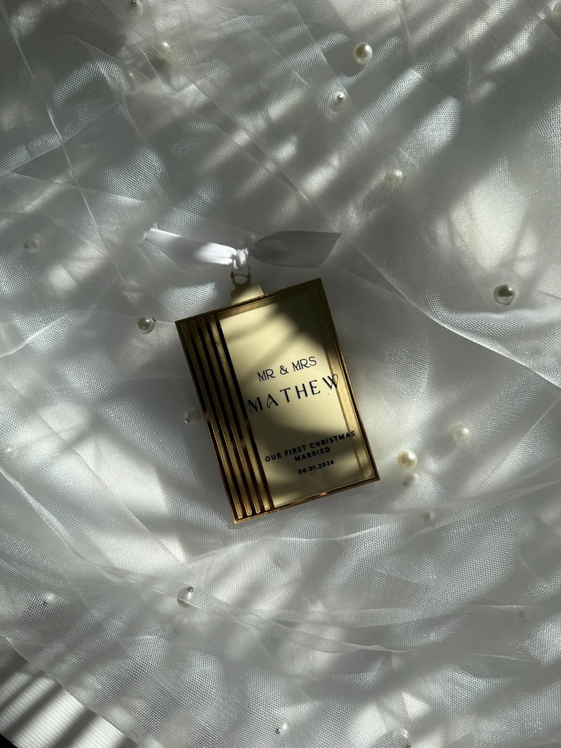 First Christmas Married Ornament VII - Image 5